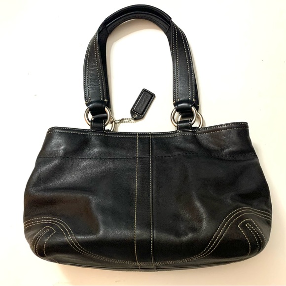 COACH Soho Vintage Doctor's Bag Double Pocket Satchel Style #F08A09, black - Picture 2 of 6